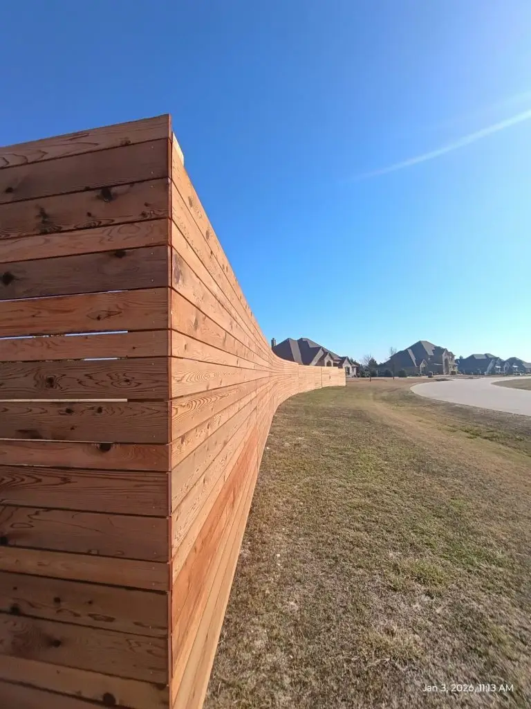 Horizontal Wood Fence A&O Texas Solutions.